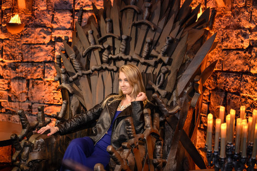 Lady on throne